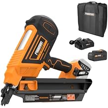 Freeman F20 20V Cordless Brushless Framing Nailer 34-Degree, 3-1/2 Nails, Dual Mode, Depth Adjust, Includes 4.0Ah Lithium-Ion Battery, Charger, and Bag, PE20V3490