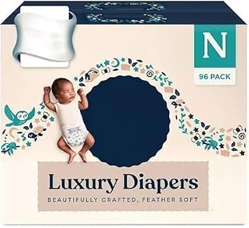 Luxury Baby Diapers Size New Born, 96 Count, Soft & Absorbent (Pack of 1)