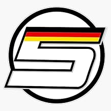 Logo Sebastian Vettel Number 5 Sticker Vinyl Decal Bumper Sticker 5"