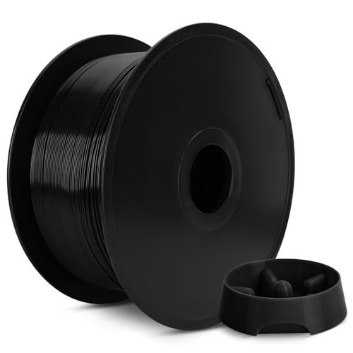 3KG PLA Filament 1.75mm Black, Clog-Free 3D Printer Filament Dimensional Accuracy - 0.02mm, Large Spool6.6lbs PLA 3D Printing Filament
