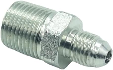1 Piece Pipe Adapter 1/4" Male 37 Flare JIC x 3/8" Male NPT Plated Steel Hydraulic fitting