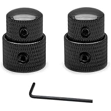 SAPHUE Guitar Dual Concentric Stacked Control Knobs Sets Metal with Wrench Replacement for Electric Guitar Bass 2 Sets