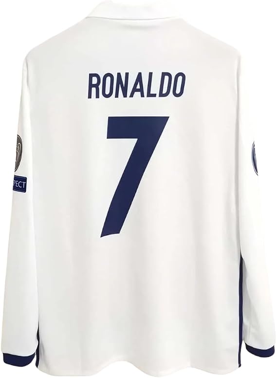 Ronaldo #7 Long Sleeve Purple Num 16/17 Soccer Jersey for Men Fan Version