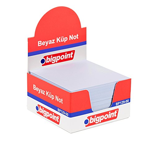 Bigpoint Cube Notepad White 8x8cm 500 Leaves