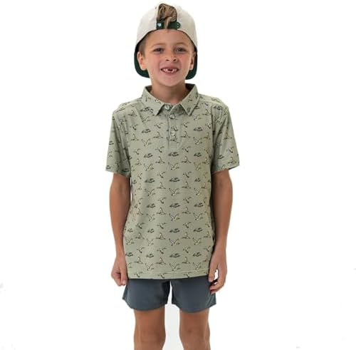 Burlebo Youth Performance Polo Lightweight Stretch Fabric, Moisture-Wicking Comfort, Everyday Active Wear