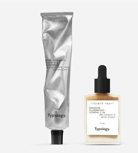 Typology Instant Radiance Duo - Glow Drops & 9-Ingredient Moisturizer + Complimentary Sheet Masque