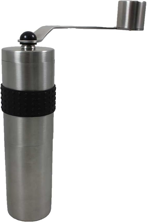 Rhino Coffee Gear Hand Coffee Grinder, Silver