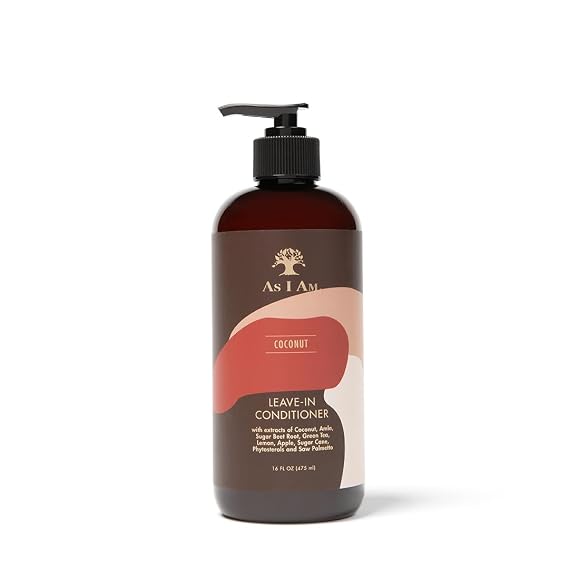 As I Am Coconut Leave In Conditioner 16 fl oz - Hydrates, softens, boosts shine & prepares hair for styling
