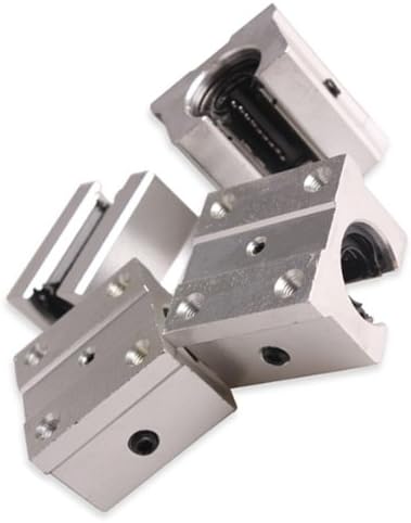 Vktech 4 Pcs Aluminum Open Linear Router Motion Bearing Solide Block (SBR16UU 16mm)