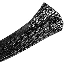 Wire Cord Protector Wire Loom Tubing, 10ft - 1/4 inch Cable Sleeve Split Sleeving for USB Cable,Computer Electrical Wire Power Cord Audio Video Cable Black