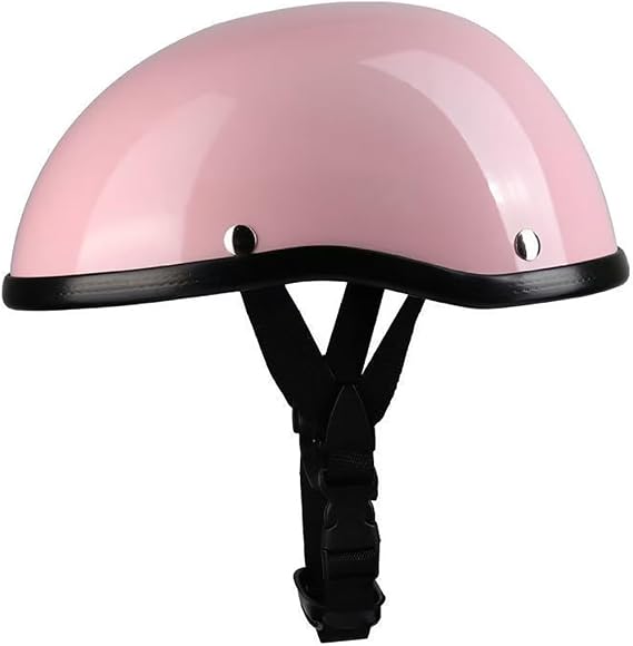 Retro German Style Motorcycle Half Helmet DOT Approved Vintage Half Shell Skull Cap Helmets for Adults Men Women, Beanie Open Face Lightweight Helmet for Moped Scooter Chopper