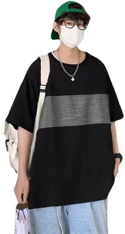 Men's Short Sleeve Loose T-Shirt Half Sleeve Printed Top Japan Harajuku Shirt Y2k Grunge Alt Emo Clothing
