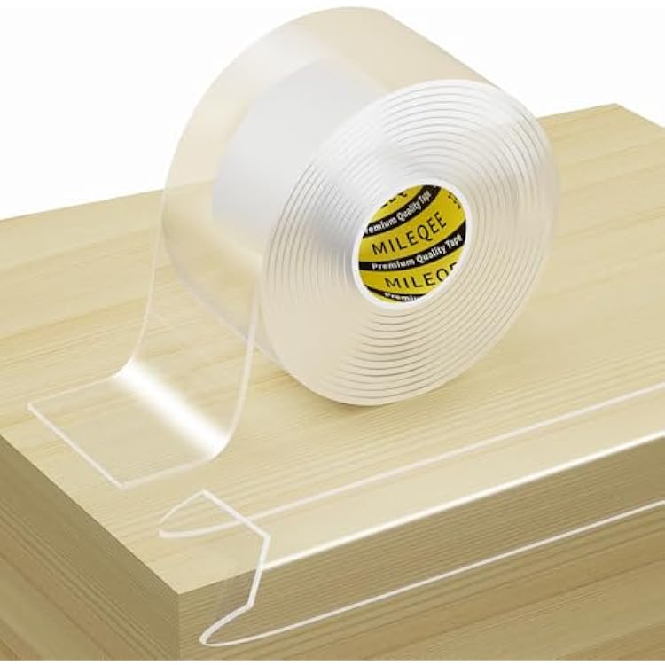 Clear Edge Protector Strip, 2in x 9.84FT, Sharp Edge Wrap Cover Tape, Self Adhesive Protective Bumper Guards for Cabinet Door Desk Glass Table Bed Furniture, Kitchen Countertop