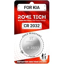 Kia Key Fob Battery Replacement CR2032 3V Optima Battery, Kia K5 Key Fob Battery Sportage, Sorento, Soul, Forte, Rio, Sedona, NIRO, Stinger, EV6 Car Remote Coin Cell 1 Pack