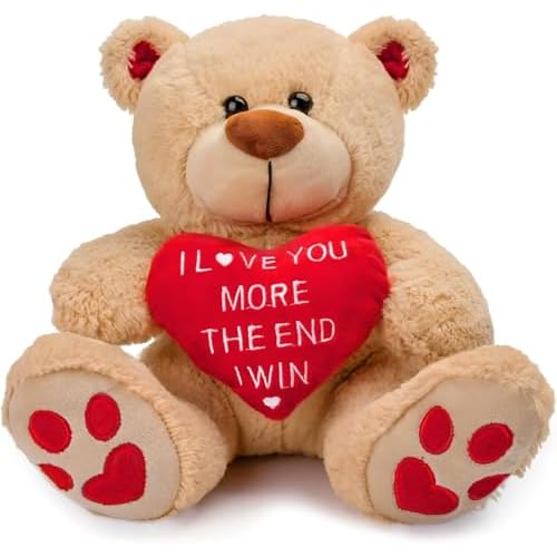 CaseTank Valentines Day Gifts for Her Kids: 10 Inches Teddy Bear Funny Cute Stuffed Animal Plush Present, Valentines Day Birthday Gifts for Him Women Girlfriend Boyfriend Wife Mom Fiancee