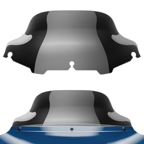 Benlari 8 Black Motorcycle Windshield Windscreen Fit for 1996-2013 Harley Davidson Touring Street Glide Electra Glide Tri Glide FLHT FLHX FLHTK FLHTC FLHTCU