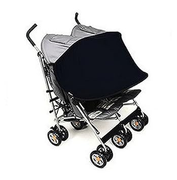 Sun Shade for Twin Stroller (Black)
