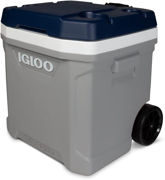 Igloo - Maxcold Latitude 62 Roller With Wheels, Grey and Blue - 56 Litres
