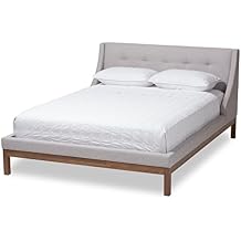 Baxton Studio Chartres Platform Bed Full Grayish Beige