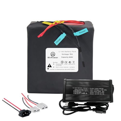 72V 60Ah LiFePO4 Lithium ion E-Bike B attery Built-in 50A BMS for 0-1800W Motor