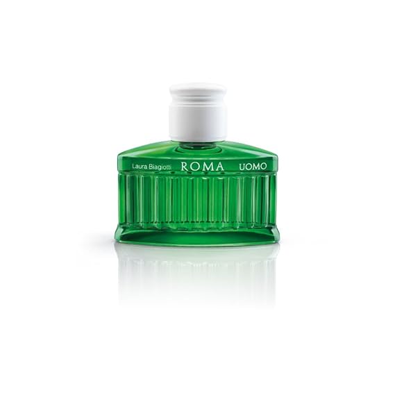 Laura Biagiotti Roma Uomo Green Swing, 2.5 oz - EDT Spray - Cologne for Men - Woody, Floral Fragrance - Long-Lasting - Natural Spray - Elegant Bottle