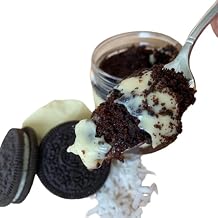 Gourmet Cake in a Jar - Cookies and Cream Cake in Jar with Dark Chocolate Cake Layered with Cookies and Cream Brigadeiro - Birthday Gift Baskets, Brazilian Brigadeiro, Cookies Dessert Package, Pressure Lid, Send a Bakery Fresh Cake to Friends or Family, Cookies and Cream by Misses Sweet, 4 oz