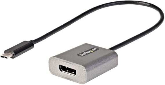 USB C to DisplayPort Adapter, 8K/4K 60Hz USB-C to DisplayPort 1.4 Dongle, USB Type-C to DP Monitor Video Converter, Works w/TB3 - 12" Attached Cable, Upgraded Version of CDP2DP (CDP2DPEC) | USB-C to DP Monitor Video Converter, 4K 60Hz, DSC, HBR3, 2ch Audio, Attached Cable, TB3 Compatible, 32.4Gbps, Dongle