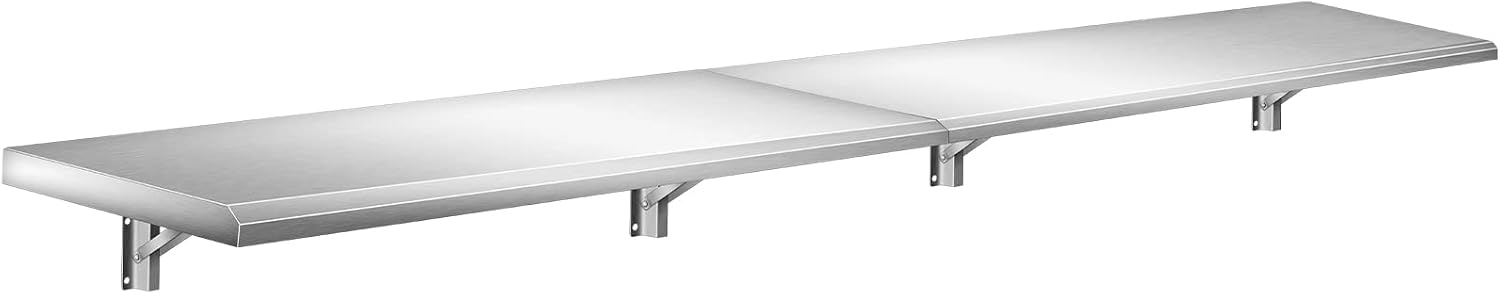 Concession Shelf 96L x 12W Inch, Stainless Steel Drop Down Folding Serving Food Shelf Stand Serving for Concession Windows