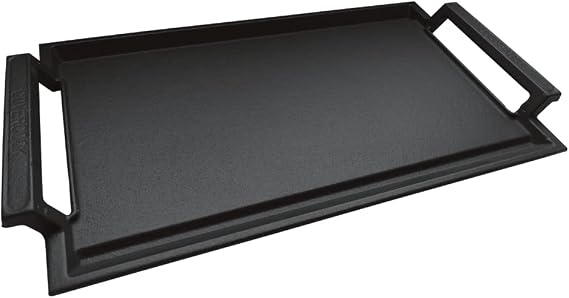Griddle Pan, Cast Iron Grill Hot Plate, Rectangular Grill with Flat Surface for Electric Stove Top and Induction Cooktop,16.7 x 9.1in