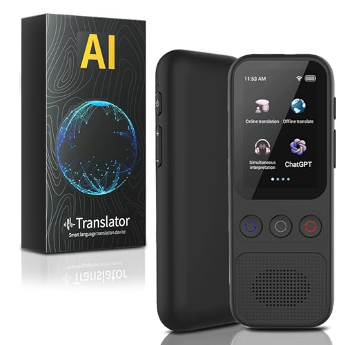 Language Translator Device, Real Time Two Way Language Translator with 138 Languages, Accurate WordOnlineOfflineAIVoice Translation, Instant Translator for Business, Learning, Travel
