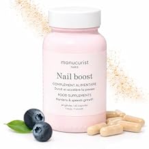 Manucurist Nail Boost Supplements Nail Strengthener for Weak Nails with Biotin & Vitamins Healthy Growth & Repair 30 Day Supply Vegan