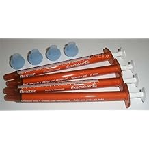 BAXA ExactaMed Oral Liquid Medication Syringe 1cc/1mL 4/PK Amber Medicine Dose Dispenser with Cap Exacta-Med Baxter Comar Latex Free