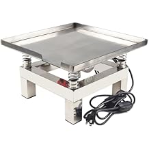 Mini Concrete Vibration Table 13.78 X 13.78 inches Small Vibrating Test Bench Stainless Steel 110V Compactor Platform for Laboratory Warehouse Workshop