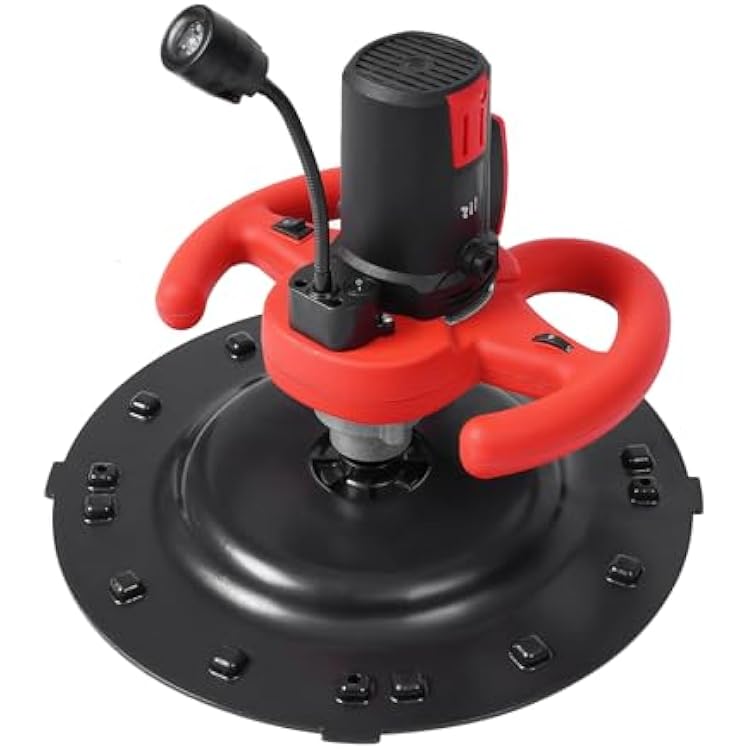 Electric Wall Smoothing Machine, 1680W Electric Trowel Wall Smoothing Polishing Machine Concrete Cement Plaster Mortar with 2 Carbon Brushes, Concrete Trowel Concrete Mixer, 0-280Rpm6 Gears