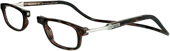 CliC Magnetic Reading Glasses, Computer Readers, Replaceable Lens, Adjustable Temples, Flex