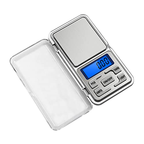 Gram Scale Digital Pocket Scale 500g by 0.01g, gKgLbOZ Unit switchable Portable for Food Travel Scale, Jewelry Scale Silver, Kitchen Scale, Lab Scale