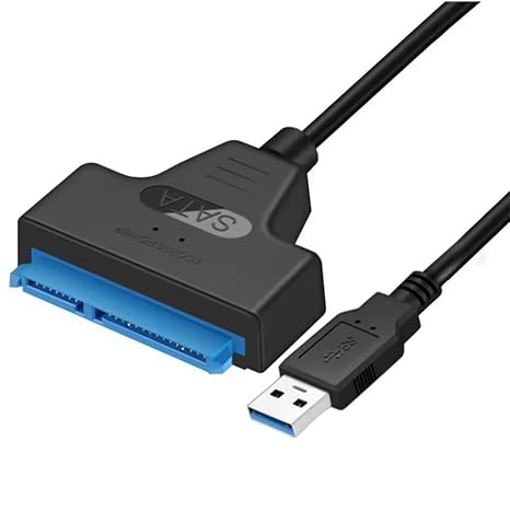 USB 3.0 to SATA Adapter Cable – External Hard Drive Converter, Universal SSD/HDD Compatibility, Fast Data Transfer, Plug & Play, Tool-Free Connection for 2.5” SATA Drives