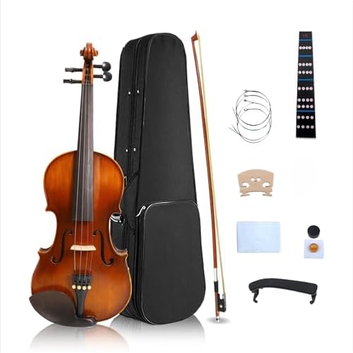 18 Small Violin Made with Maple Spruce Woods Featuring Ebony Fittings Violin for Beginner Musical Instruments