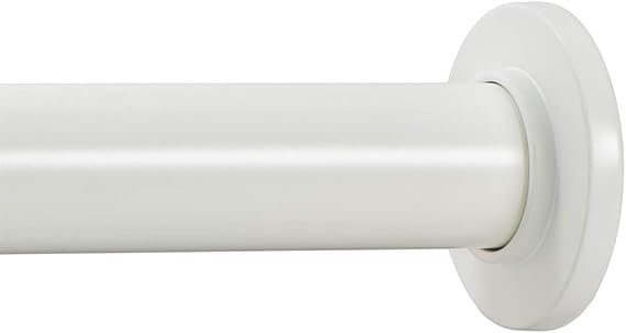 Ivilon Tension Curtain Rod - Spring Tension Rod for Windows or Shower, 36 to 54 Inch. Ivory