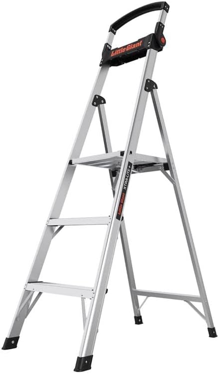 Little Giant Xtra-Lite Plus 5 ft. H Aluminum Step Ladder Type IAA 375 lb. Capacity