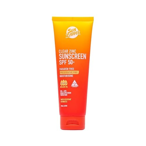 Sun Zapper Clear Zinc Sunscreen Lotion SPF 50 Zinc Oxide Sunscreen for Face and Body, Water Resistant Broad Spectrum Sunblock, No White Cast, Oxybenzone Free, 100mL 3.4 oz, Australian Made