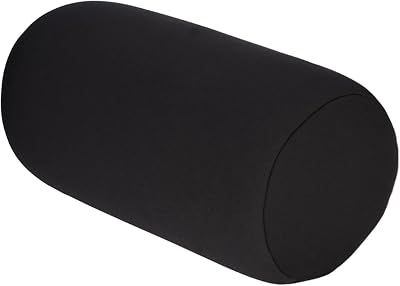 Mini Microbead Back Cushion Roll Throw Pillow Travel Home Sleep Neck Support Comfortable Side Sleeping Pillow for Side Sleeper Students nap Pillow Side Sleeping PillowBlack