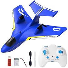 Remote Control Wireless Airplane Toy, Gravity Gliders Airplane With Lights, Rc Plane For Water Land & Air, Rc Float Plane, 2.4G 2 Channels Rc Remote Control Fighter Model Toy For Adults Kids (Red)
