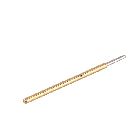 Spring Test Probe Pin 100pcs P50-J1 Dia 0.68mm Length 16mm Round Head, 3A Current 50mOhm Contact Resistance for PCB Gold Pad and Finger Connector Testing