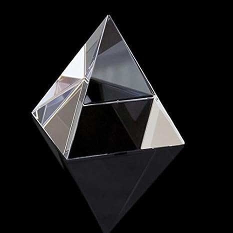 Petrichor Transparent Clear Crystal Pyramid (3 X 2.25 X 2.25 in) - Home Decoration and Gifting