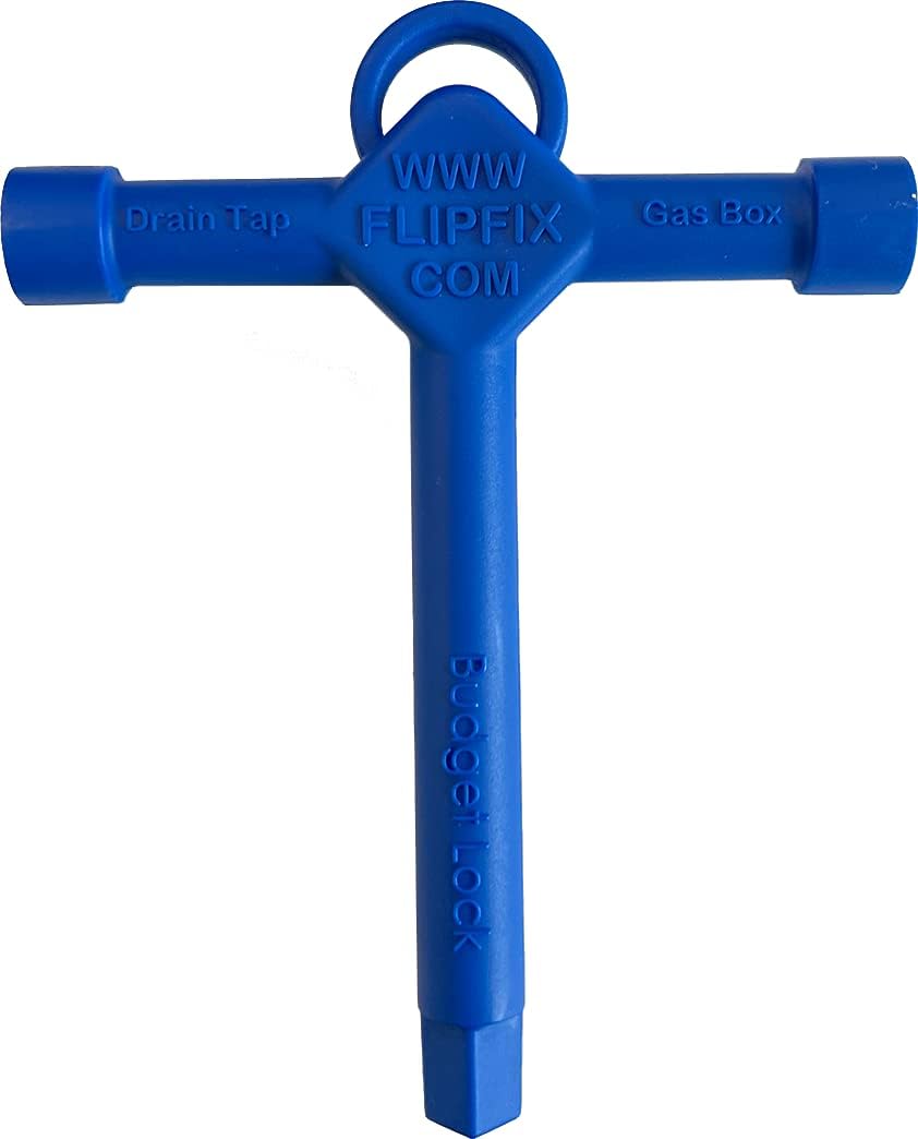 Trade Access Panels Universal Loft Hatch Key. Square Drive T Key Opener Tool, for Gas Box, Drain Tap. Spare Replacement Plastic Budget Lock Tee Key for Cabinet Lock, Utility Key- Blue