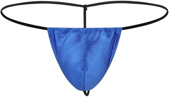 Men's Sexy G-string Bulge Underwear Metallic T-Back Briefs Low Rise Party Male Under Panties