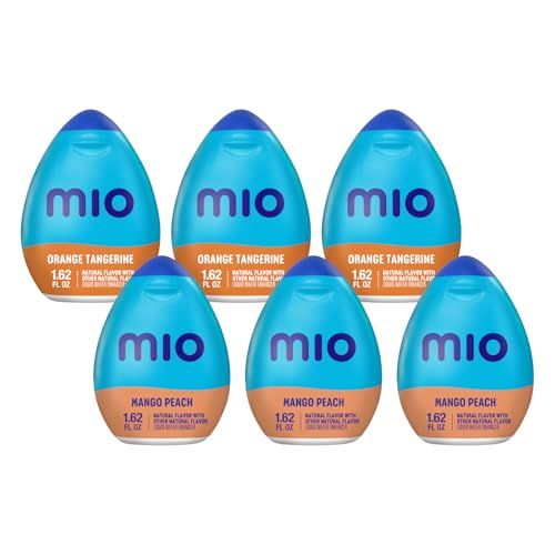 Mio Water Enhancement Variety Pack Includes 3 Orange Tangerine and 3 Mango Peach 1.62 Fl Oz each Pack of 6