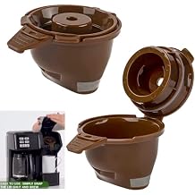Single Serving Ground Coffee Brew Filter/Holder Basket for Hamilton beach flexbrew replacement parts 49957 49974 49976 49979 49957 49954 49947 49940 49950 49966 49968 Reusable coffee filter Brown (2)