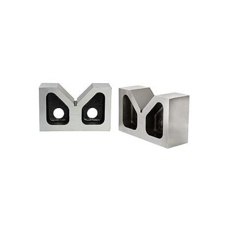 Cast Iron V Block 100 x 75 x 38 mm Pair - V-Blocks Set Ground - Machinist Tool